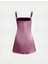 Saten Mini Elbise - Pastel Pembe 2