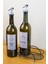 Petra 2'Li Siyah Metal Standlı Yağdanlık Seti Gümüş Etiketli Amber Yağlık 750 Ml 3