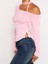Naıva Asimetrik Pembe Bluz 4