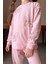Kız Çocuk Bilekleri Manşetli Kelebek Desenli Pembe Pijama Takımı 4