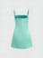 Saten Mini Elbise - Mint Yeşili 4