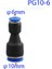 PG10-6 Tarzı Hava Su Hortumu Tüpü Için Plastik Bağlantı Pu Pnömatik Fittings Fitting Gaz Hızlı Bağlantı (Yurt Dışından) 1