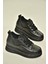 S602008704 Siyah Kalın Tabanlı Spor Ayakkabı Sneakers 4
