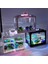 Siyah Stil Mavi Işık ile Küçük Masa Üstü Yaratıcı Ekolojik Tank Mini Manzara Balık Tankı Mini Tropikal Balık Akvaryumu Terraryum (Yurt Dışından) 4