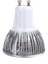 Gümüş Tarzı GU10 3W 3 LED Yüksek Güç Spot Işık Ampul Lamba Işık Dc 12V Sıcak Beyaz (Yurt Dışından) 2