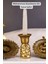 Şamdan Mumluk Dekoratif Mumluk Tealight Mumluk Altın Renk Model 44 2