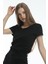 Yuvarlak Yaka Siyah Regular Boxy Organik Pamuk T-Shirt 1