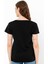 Yuvarlak Yaka Siyah Regular Boxy Organik Pamuk T-Shirt 5