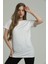 Yuvarlak Yaka Beyaz Regular Long Organik Pamuk T-Shirt 1