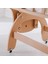 Bw 6030 - Tekerlekli Sallanır Sabitlenir Pratik Ahşap Bebek Beşik 50X90 5