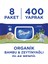 Organik Bambu Özlü & Organik Zeytinyağlı Islak Mendil 8'li 400 Yaprak 1