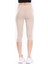 Süper Kalite Bej Penye Pamuklu Likralı Diz Altı Kapri Tayt Yüksek Bel 4