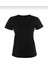 %100 Pamuk Süper Kalite Kadın Tişört Düz Renk Siyah Bisiklet Yaka Organik Pamuk Penye T-Shirt 2