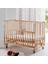 Bw 6050 - Tekerlekli Sallanır Sabitlenir Kademeli Anne Yanı Ahşap Bebek Beşik 70X130 5