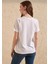 %100 Organik Pamuk 2`li Paket Soft Touch Kadın Tişört Siyah Beyaz Bisiklet Yaka Örme Penye T-Shirt 4
