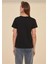 %100 Organik Pamuk 2`li Paket Soft Touch Kadın Tişört Siyah Beyaz Bisiklet Yaka Örme Penye T-Shirt 5