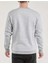 Erkek Aslan Baskılı Siyah Beyaz Gri Bisiklet Yaka Oversize Sweatshirt 2