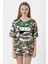 Suriye Yeni Bayrak Kamuflaj Kadın Oversize Tshirt 1