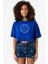 Dark The Beginning Mavi Kadın Crop Tshirt 1