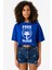 Free Facehugger Hugs Mavi Kadın Crop Tshirt 1