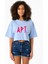 Blackpink Apt Bebe Mavi Kadın Crop Tshirt 1