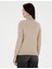 Kadın Bej Slim Fit Balıkçı Yaka Basic Kazak 50290579-VR011 5