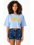 Fallout Lettern Bebe Mavi Kadın Crop Tshirt 1