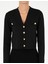Kadın Siyah Crop Top Triko Hırka 50290557-VR046 6