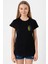 Sarı Lacivert Parmak Izi Siyah Kadın Tshirt 1