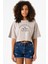 Bridgerton Pall Mall Logo Taş Rengi Kadın Crop Kapşonlu 1