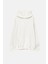 Pamuk Kadın Ekru Basic 3 Iplik Oversize Kapüşonlu Kangru Cepli Sweatshirt 5