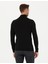 Erkek Siyah Slim Fit Balıkçı Yaka Triko Kazak 50278094-VR046 6
