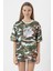 Babymonster Forever Kamuflaj Kadın Oversize Tshirt 1