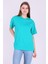 Yeşil Basic Oversize Kadın Tshirt 1
