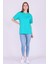 Yeşil Basic Oversize Kadın Tshirt 2