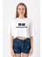 Babymonster Logo Beyaz Kadın Crop Tshirt 1