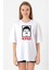 El Chapo Gangster Swagger Beyaz Kadın Oversize Tshirt 1