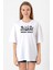 Horror Movie Squad Goals Beyaz Kadın Oversize Tshirt 1
