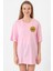 He Man Grayskull Brewing Co Logo Pembe Kadın Oversize Tshirt 1