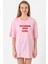 Rose Number One Girl Pembe Kadın Oversize Tshirt 1