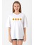 Squid Game Dalgona Candy Beyaz Kadın Oversize Tshirt 1