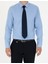 Erkek Mavi Slim Fit Uzun Kollu Basic Gömlek 50277778-VR036 6