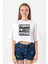 The Psycho Bunch Beyaz Kadın Crop Tshirt 1