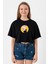Meovv Meow Siyah Kadın Crop Tshirt 1