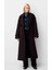 Allbucks Bershka, Bordo Oversize Kaşe Trençkot Kaban ABBRS1009 1