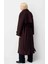 Allbucks Bershka, Bordo Oversize Kaşe Trençkot Kaban ABBRS1009 2