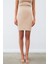 Aksesuarlı Kısa Etek - Bej 5