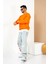 x Serüven Erkek 3 Iplik Yüksek Kalite %100 Pamuk Turuncu Bisiklet Yaka Uzun Kol Basic Sweatshirt 4