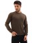 Erkek Haki Mare Jaker Kumaş Bisiklet Yaka Uzun Kollu Sweatshirt - 7656 2