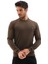 Erkek Haki Mare Jaker Kumaş Bisiklet Yaka Uzun Kollu Sweatshirt - 7656 3